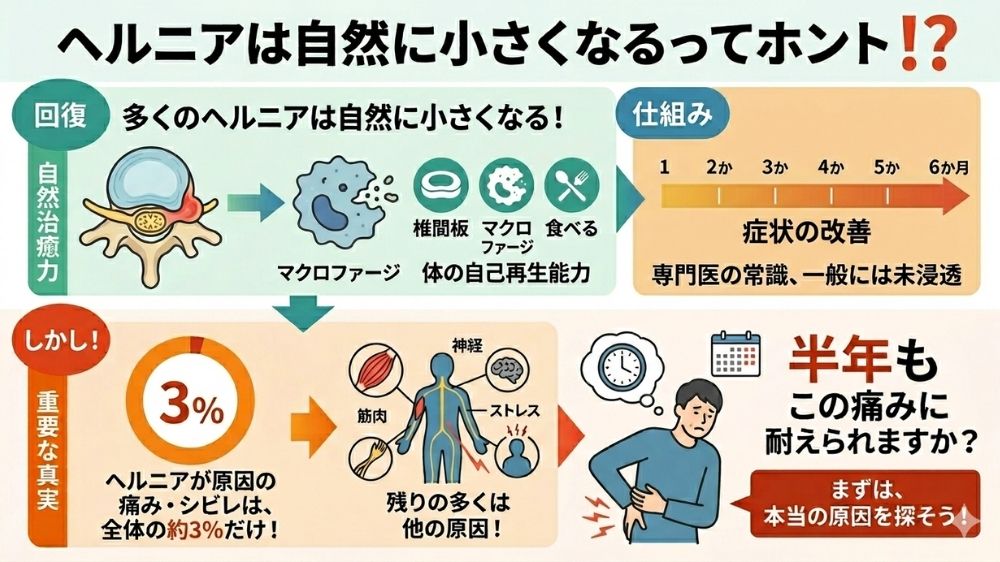 腰椎椎間板ヘルニアの自然治癒を鍼灸で高める