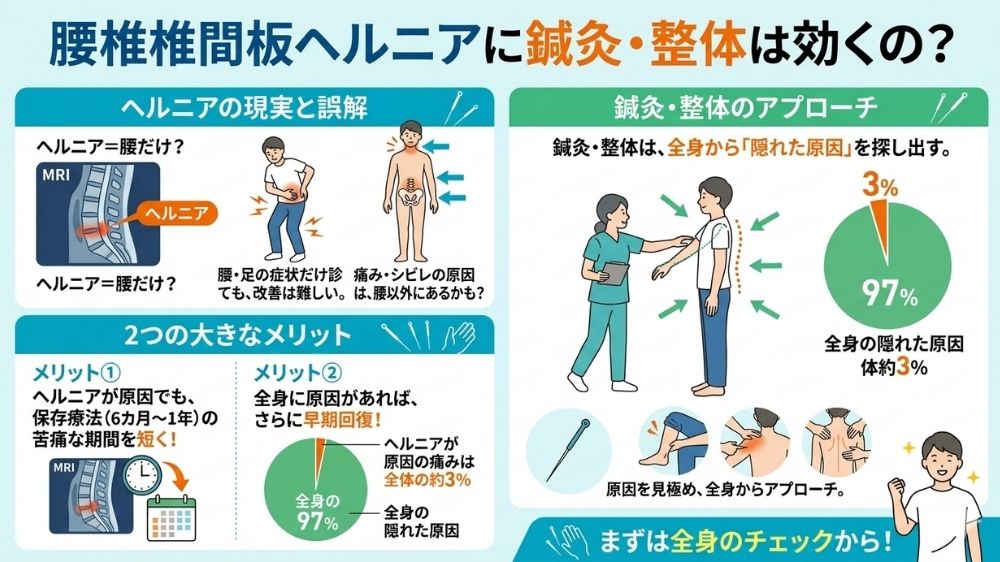 札幌の鍼灸院、腰椎椎間板ヘルニアに鍼灸や整体は効くのか？