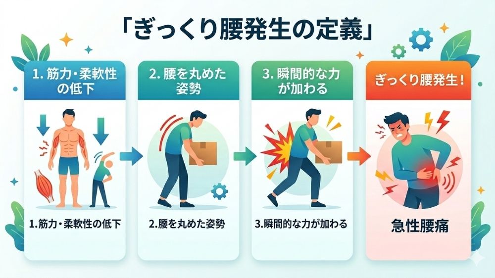 ぎっくり腰発生の定義鍼灸で予防