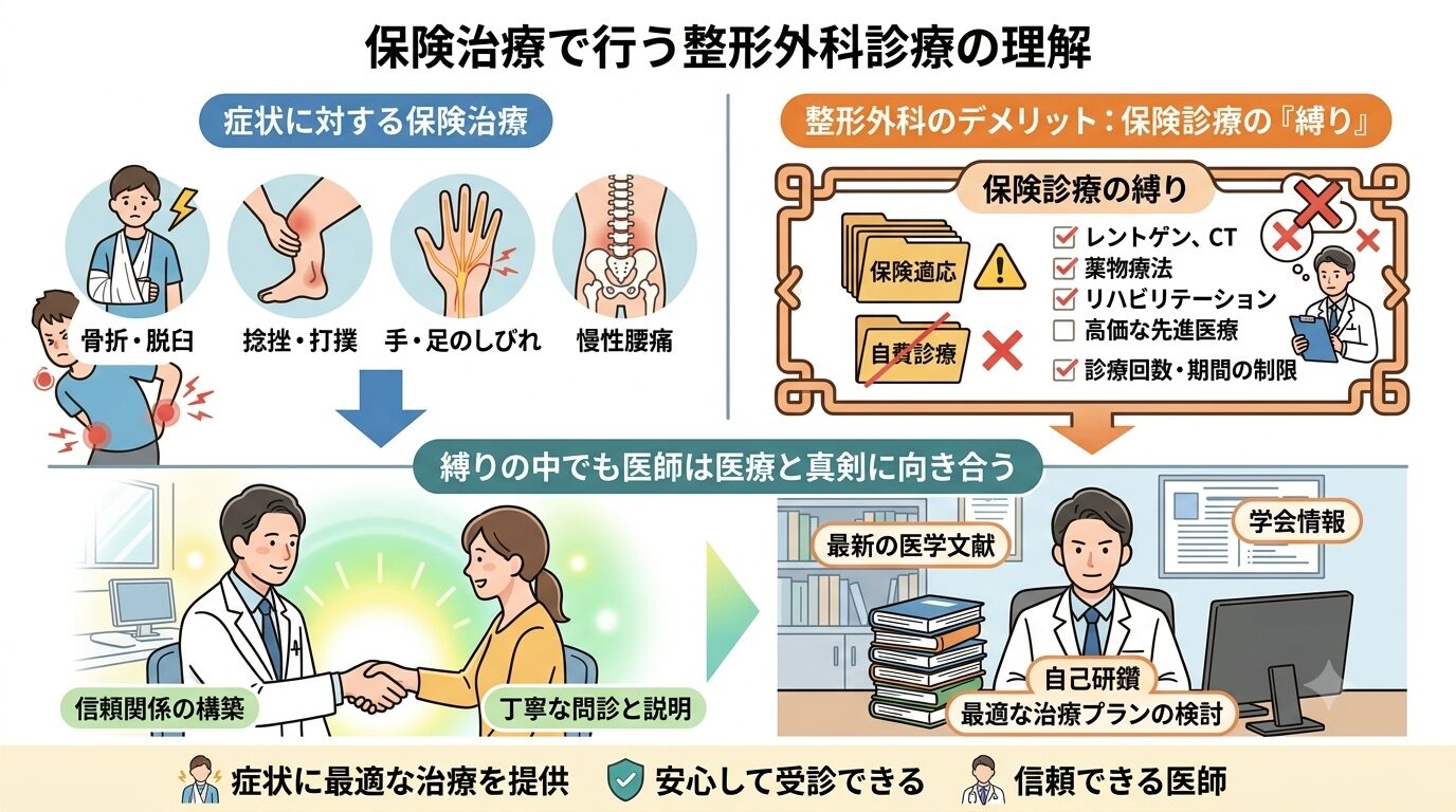 札幌の整形外科、保険診療には限界がある