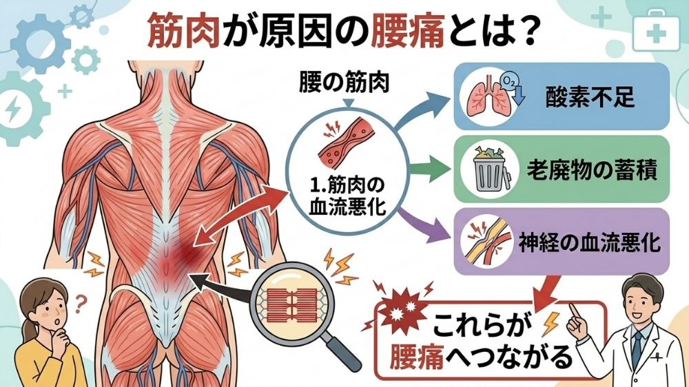 筋肉が原因の腰痛とは？