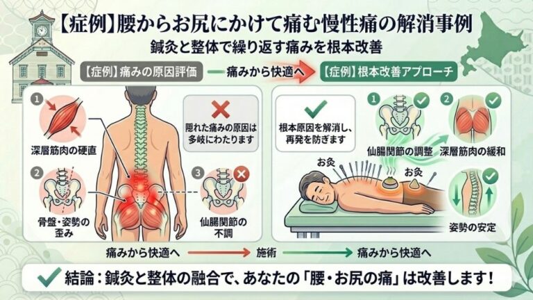 出張中に激しい腰痛で札幌の鍼灸院に来院
