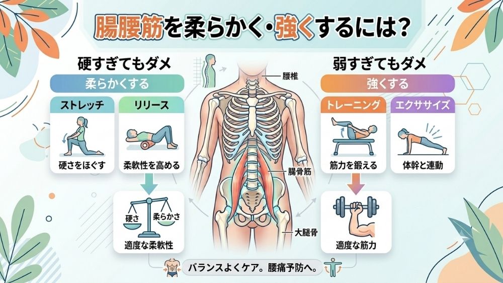 腸腰筋を柔らかく強くして腰痛対策