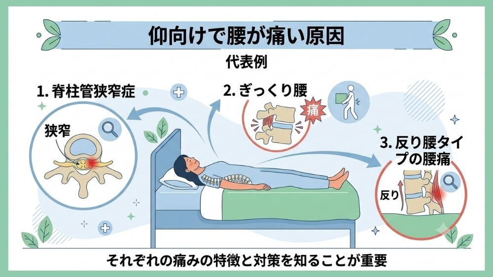 仰向けで腰痛になる原因、札幌のマッチ鍼灸整骨院が解説