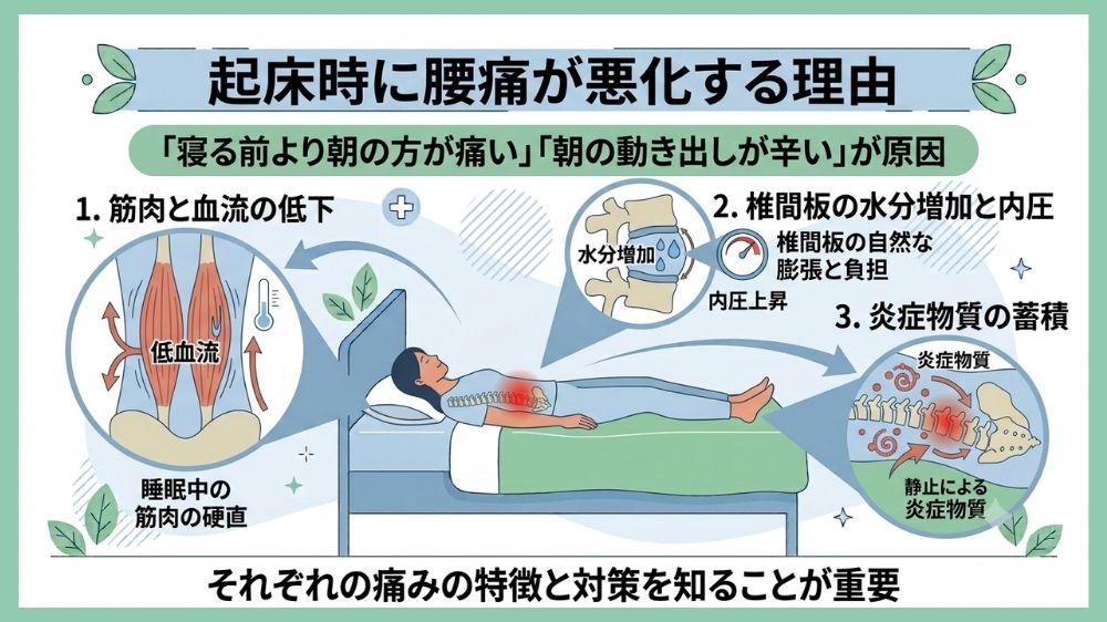 起床時に腰痛が悪化する場合は札幌の鍼灸院に相談