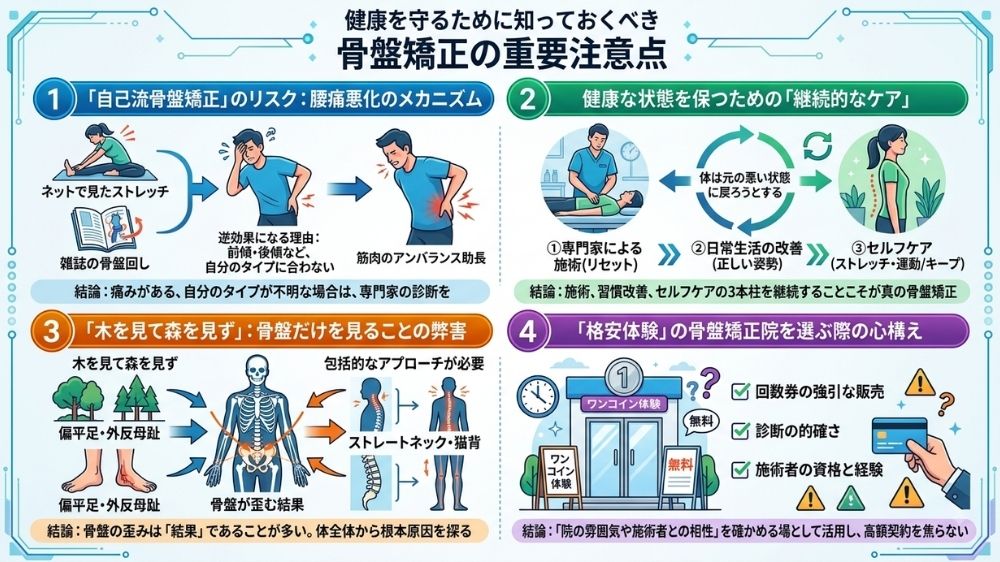 鍼灸整体師が教える骨盤矯正の注意点