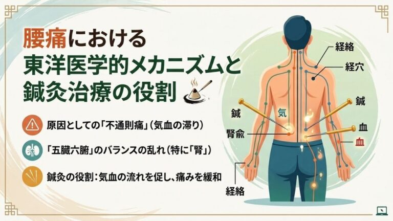 腰痛における塗油用医学的メカニズム鍼灸の役割