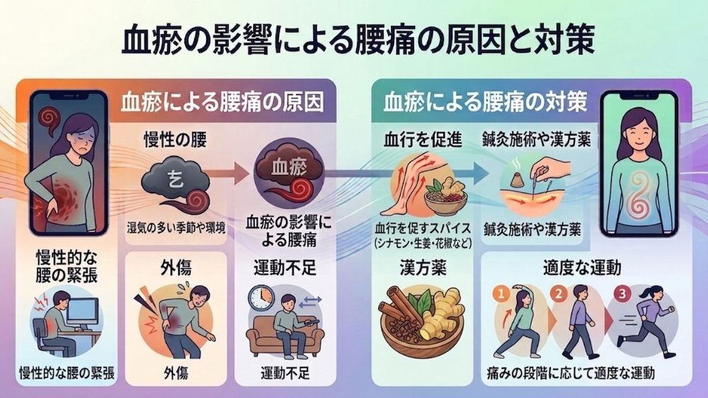 瘀血の影響による腰痛の原因を取り除くには鍼灸が良い