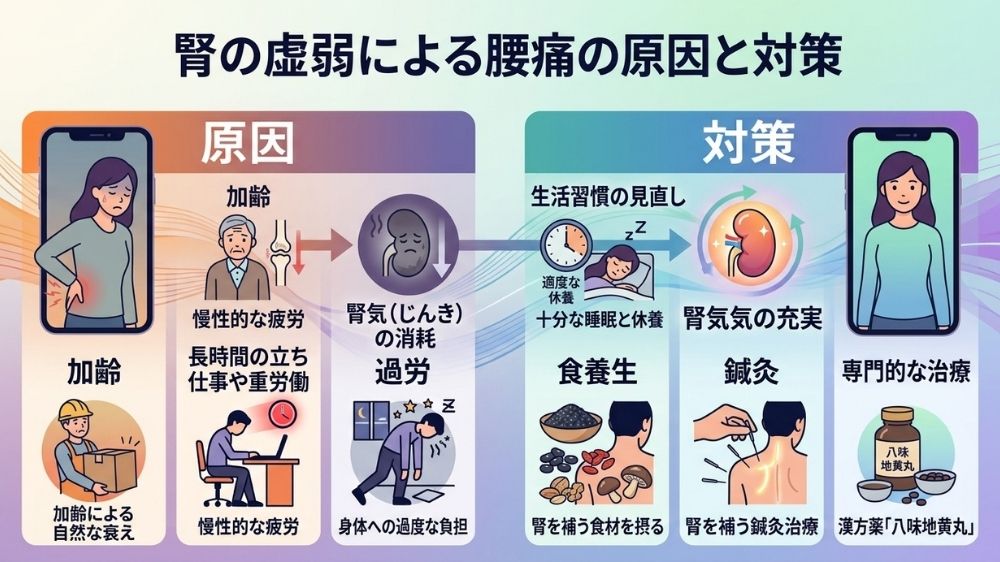 腎の虚弱による腰痛には鍼灸が良い