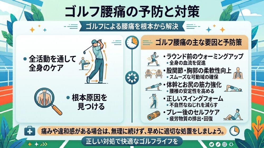 ゴルフにおける腰痛を鍼灸整体で根本から解決