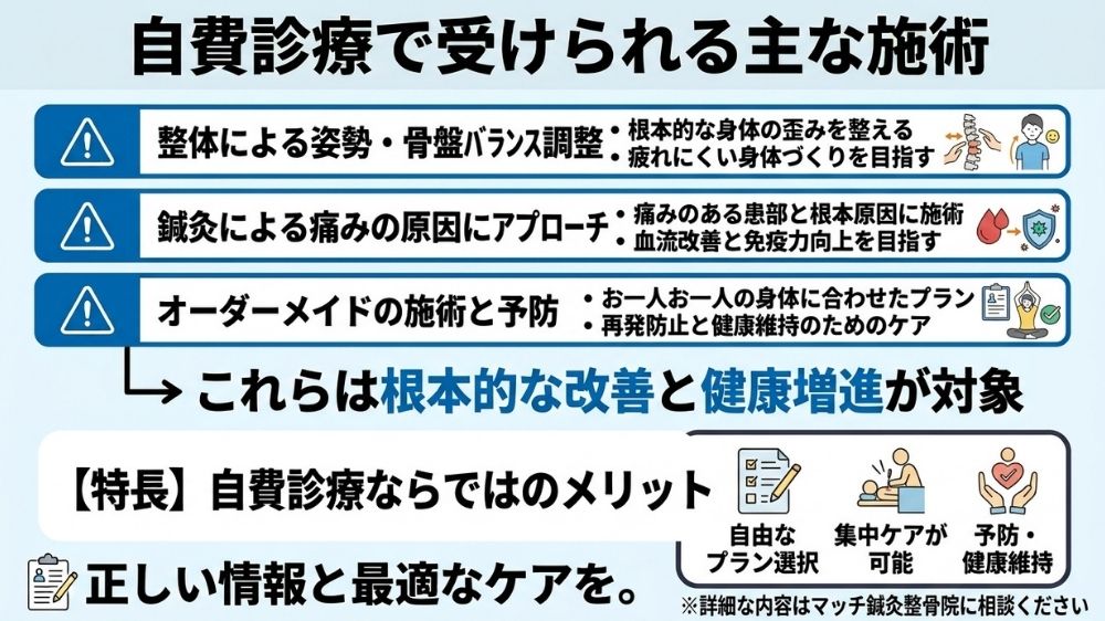 鍼灸整体による自由診療による施術