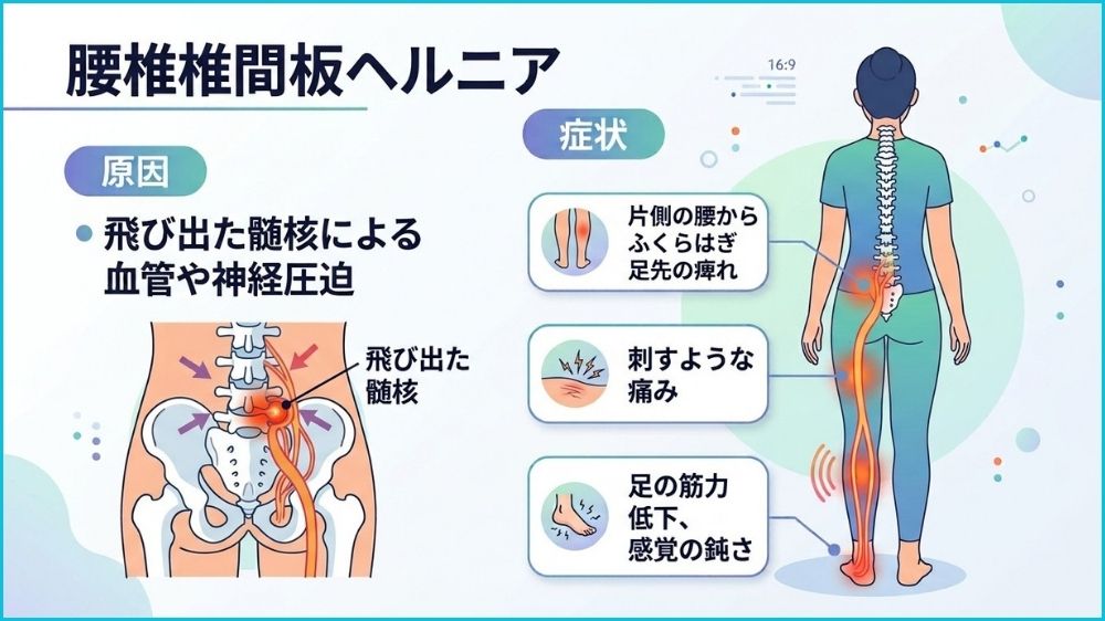 腰足のしびれは腰椎椎間板ヘルニア 鍼灸整体院に相談