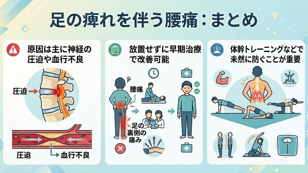 足の痺れを伴なう腰痛まとめ札幌の鍼灸整体で解決