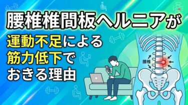 腰椎椎間板ヘルニアが運動不足による筋力低下でおきる理由