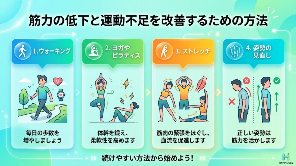 運動不足による腰椎椎間板ヘルニアの改善方法