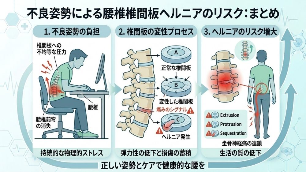 不良姿勢と腰椎椎間板ヘルニアまとめ