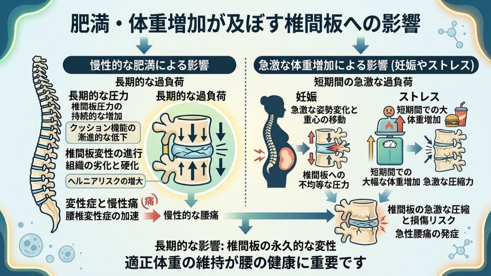 体重増加が腰椎ヘルニアにもたらす影響