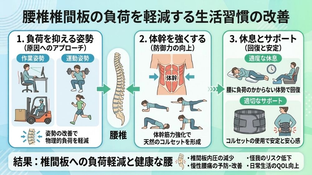 腰椎椎間板ヘルニアのリスクを軽減する方法