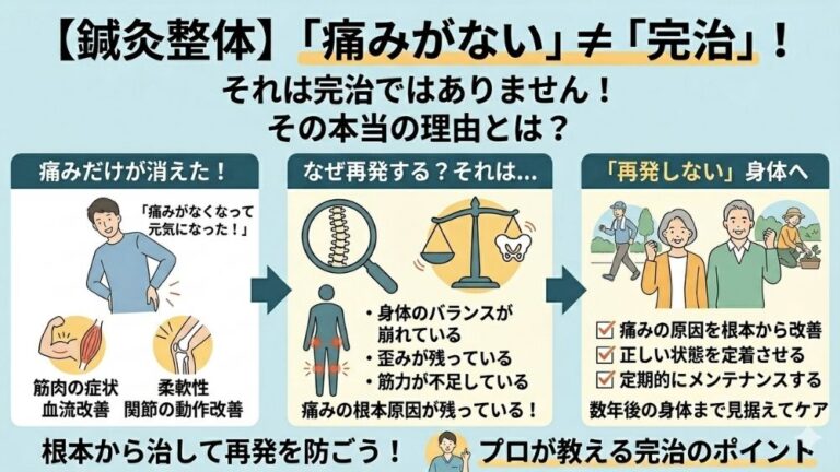 【鍼灸整体】痛みが無い事が完治ではありません札幌のマッチ鍼灸整骨院で解決