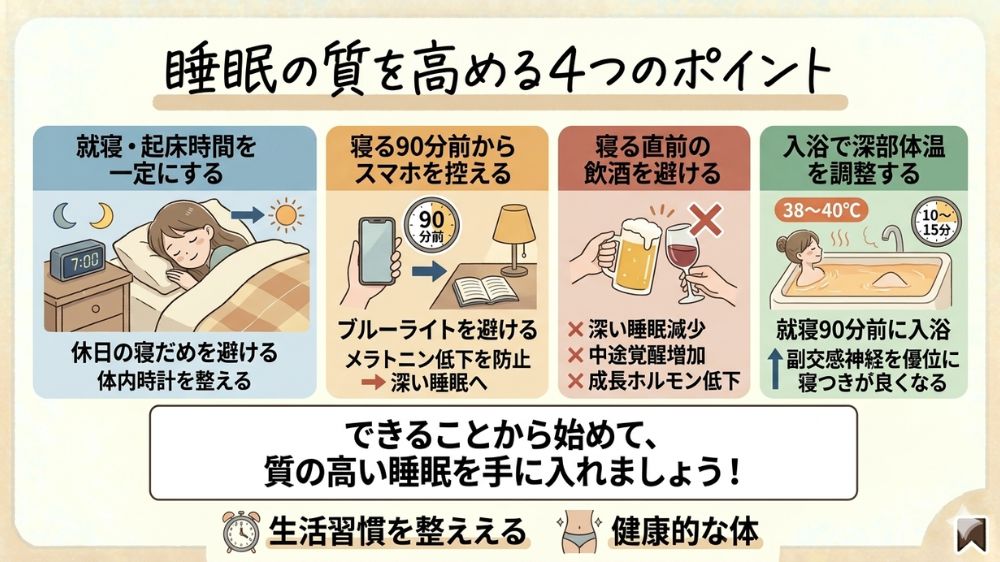 睡眠の質を高める4つのポイント鍼灸も有効