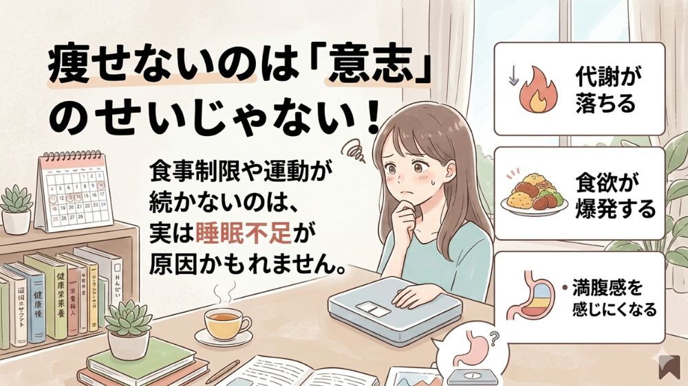 痩せないのは意思が弱いからではなく睡眠不足かも