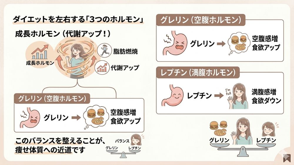 睡眠によるダイエットホルモンを鍼で高める